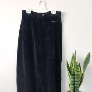 VINTAGE : 1980s Jacque la dee - Velvet Skirt